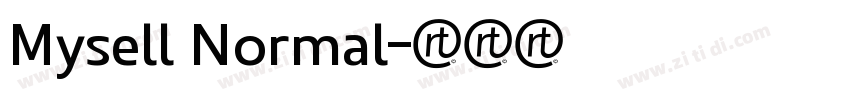 Mysell Normal字体转换